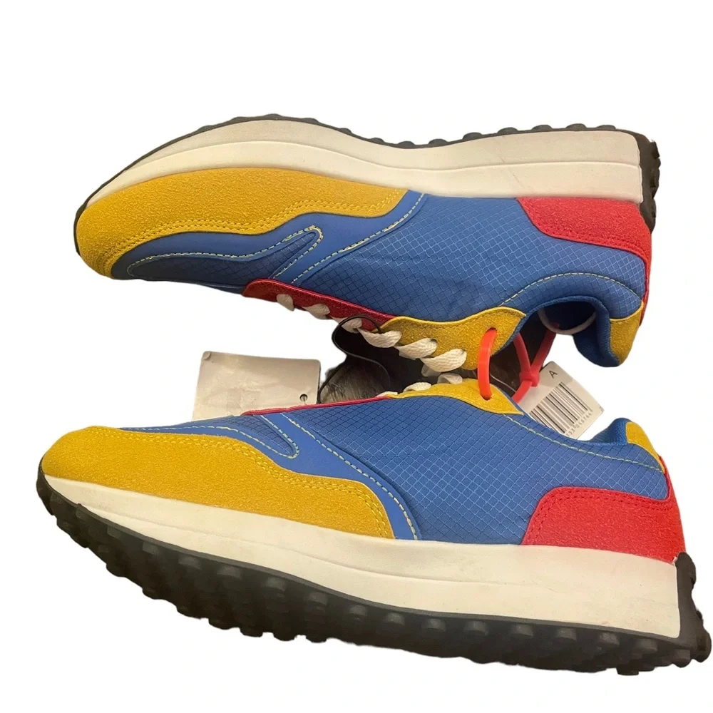 Lidl and Djibril Cisseé Blue Yellow Red Tennis Shoes December 2022 Womens Size 7 - Picture 7 of 10